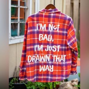 Unisex red flannel Jessica Rabbit embroidery